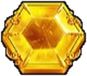 Yellow gem symbol in Gates of Olympus